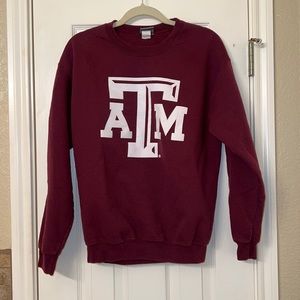 CLOSET SALE — Texas A&M Pullover Crewneck Sweatshirt Medium M Burgundy